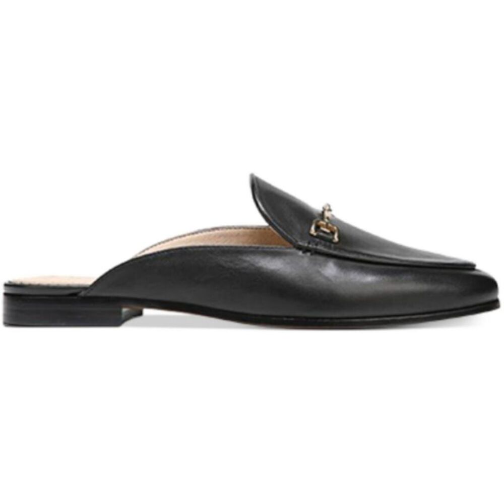 Sam Edelman Womens Linnie Black Leather Slip On Flats Mules Shoes Used - Picture 2 of 6